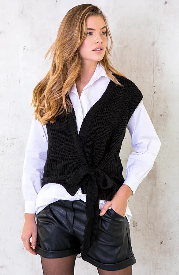 Spencer Strik Vest Zwart
